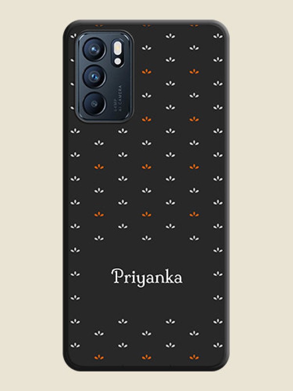 Custom Simple Pattern With Custom Text On Space Black Personalized Soft Matte Phone Covers -Oppo Reno 6 5G