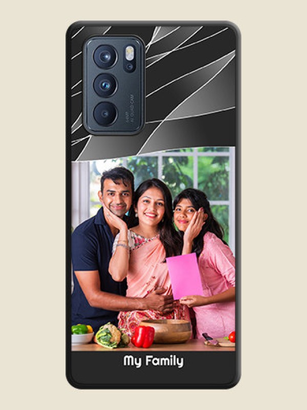 Custom Mixed Wave Lines on Photo on Space Black Soft Matte Mobile Cover - Oppo Reno 6 Pro 5G