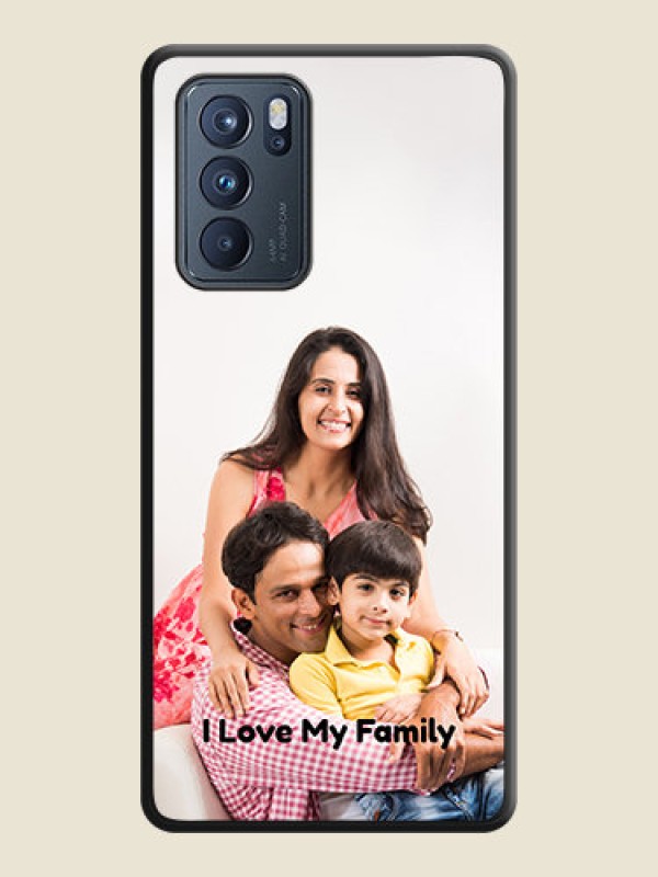 Custom Full Single Pic Upload With Text On Space Black Personalized Soft Matte Phone Covers -Oppo Reno 6 Pro 5G