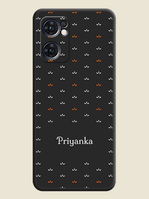 Custom Simple Pattern With Custom Text On Space Black Personalized Soft Matte Phone Covers -Oppo Reno 7 5G