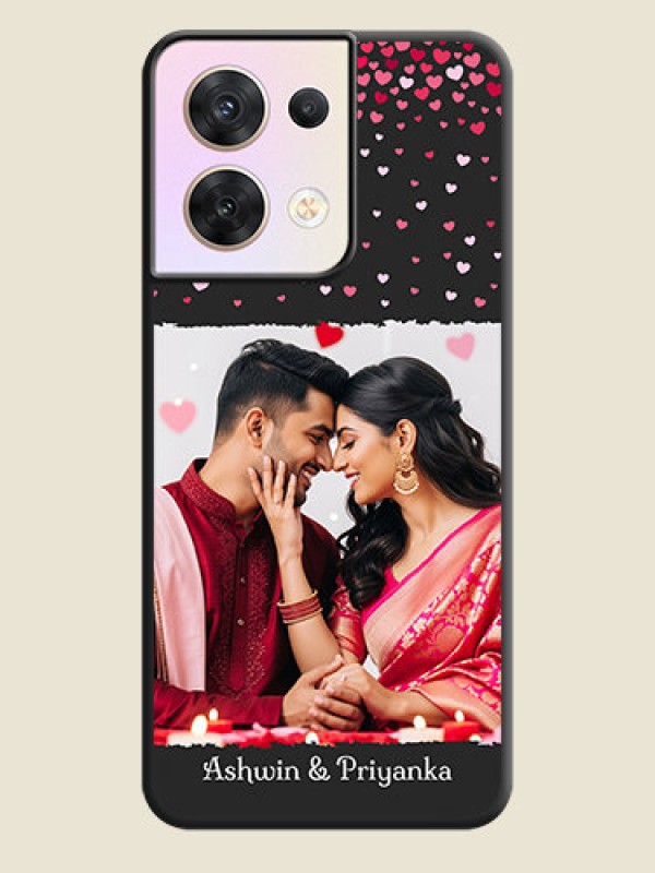 Custom Fall in Love with Your Partner  on Photo on Space Black Soft Matte Phone Cover - Oppo Reno 8 5G