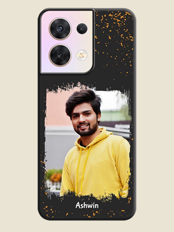 Custom Spray Free Design on Photo on Space Black Soft Matte Phone Cover - Oppo Reno 8 5G