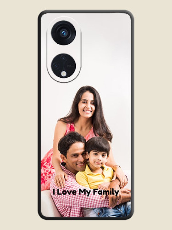 Custom Full Single Pic Upload With Text On Space Black Personalized Soft Matte Phone Covers -Oppo Reno 8T 5G