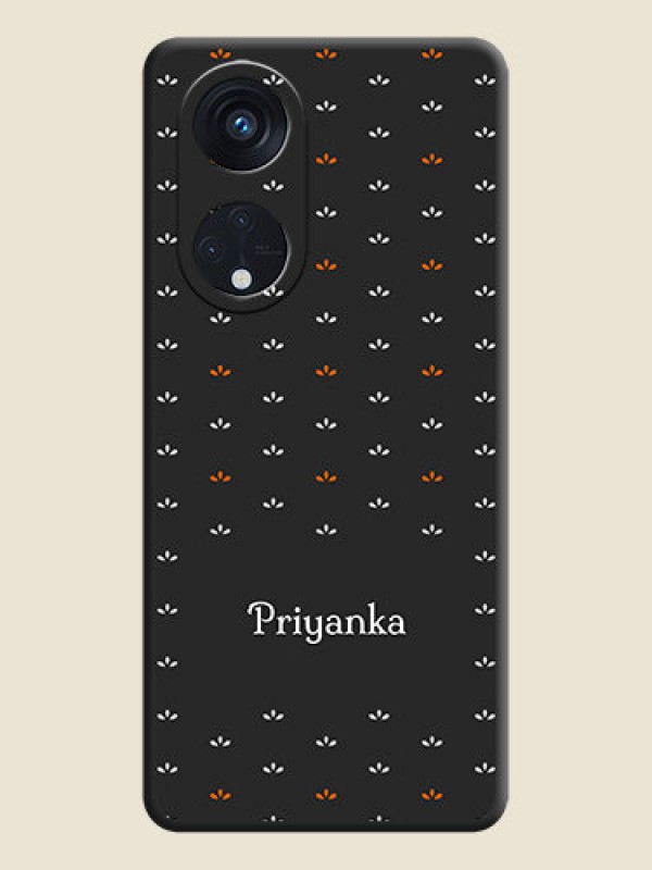 Custom Simple Pattern With Custom Text On Space Black Personalized Soft Matte Phone Covers -Oppo Reno 8T 5G