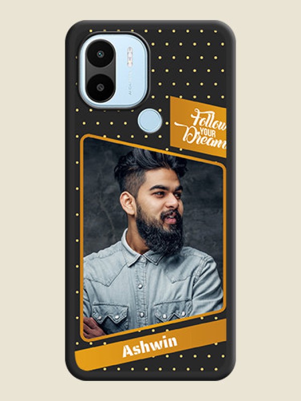 Custom Follow Your Dreams with White Dots on Space Black Custom Soft Matte Phone Cases - Poco C51