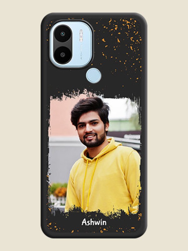 Custom Spray Free Design on Photo on Space Black Soft Matte Phone Cover - Poco C51