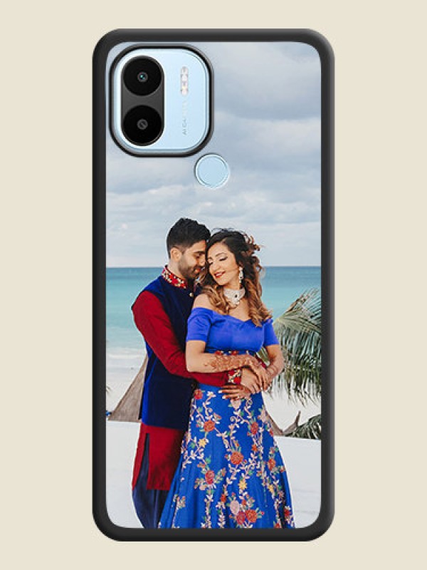 Custom Full Single Pic Upload On Space Black Personalized Soft Matte Phone Covers -Poco C51
