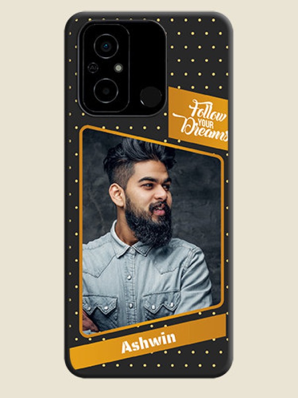 Custom Follow Your Dreams with White Dots on Space Black Custom Soft Matte Phone Cases - Poco C55