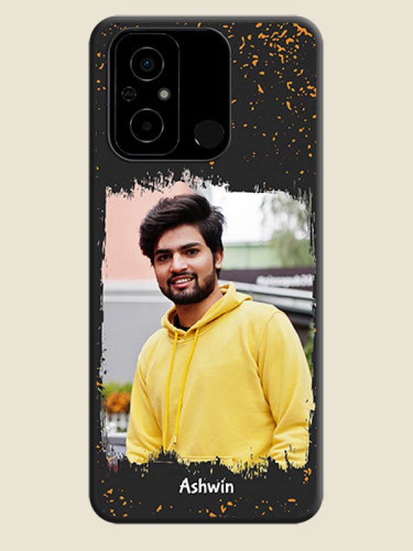 Custom Spray Free Design on Photo on Space Black Soft Matte Phone Cover - Poco C55