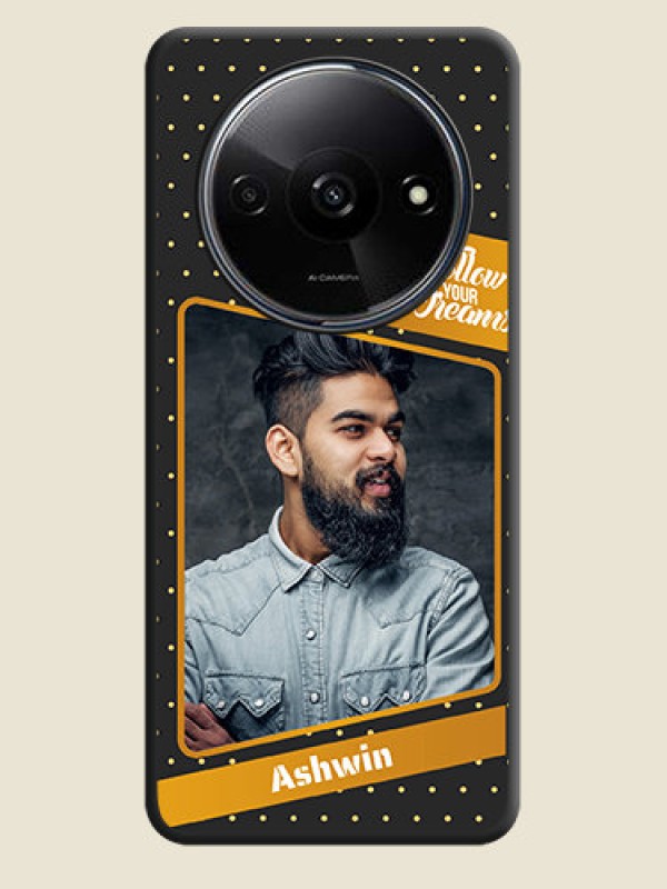 Custom Follow Your Dreams with White Dots on Space Black Custom Soft Matte Phone Cases - Poco C61