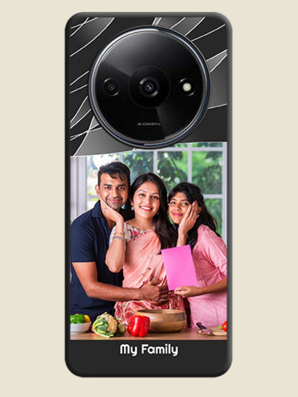 Custom Mixed Wave Lines - Photo on Space Black Soft Matte Mobile Cover - Poco C61