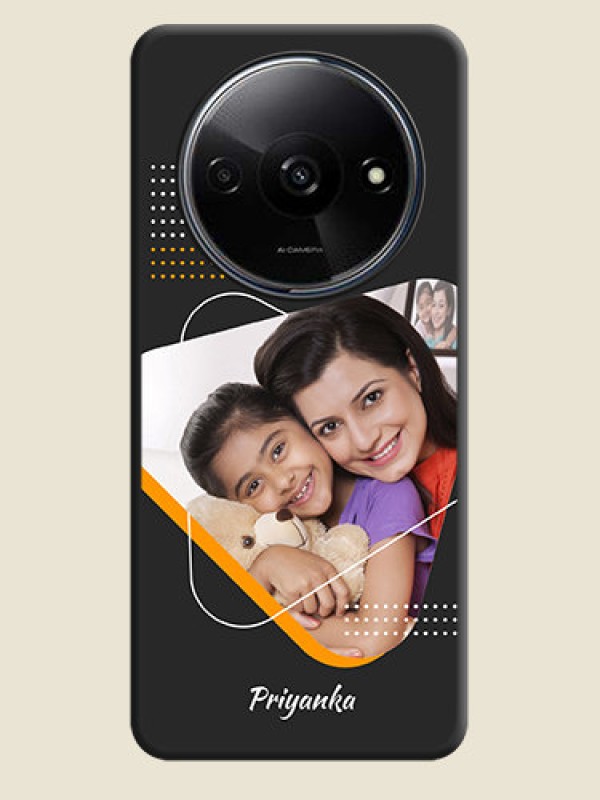 Custom Yellow Triangle - Photo on Space Black Soft Matte Phone Cover - Poco C61