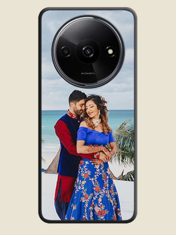 Custom Full Single Pic Upload On Space Black Personalized Soft Matte Phone Covers - Poco C61