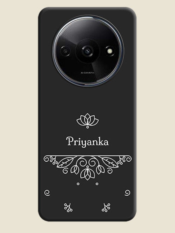 Custom Lotus Garden Custom Text On Space Black Personalized Soft Matte Phone Covers - Poco C61