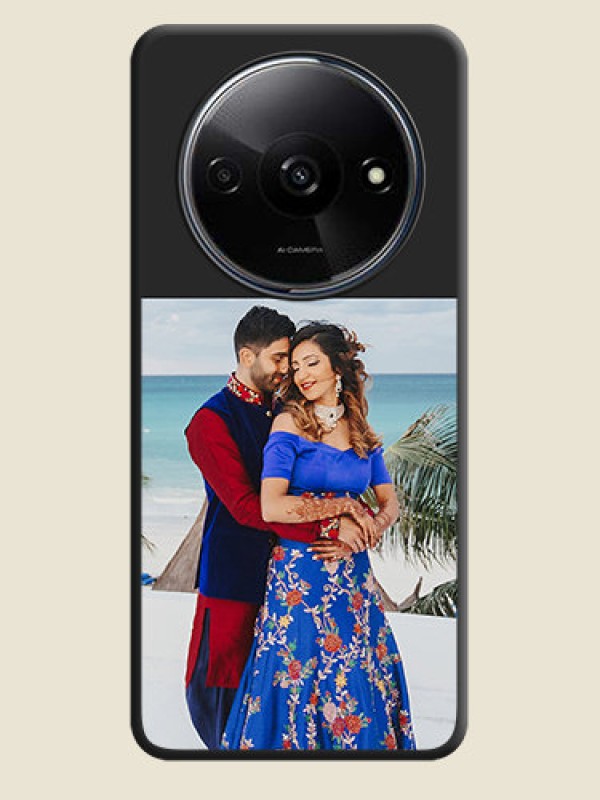 Custom Image Upload With Space Black Color On Custom Soft Matte Mobile Back Cover - Poco C61