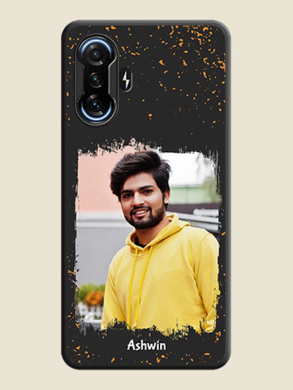 Custom Spray Free Design on Photo on Space Black Soft Matte Phone Cover - POco F3 GT