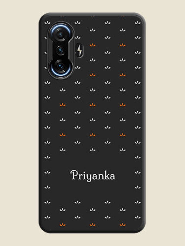 Custom Simple Pattern With Custom Text On Space Black Personalized Soft Matte Phone Covers -Poco F3 Gt