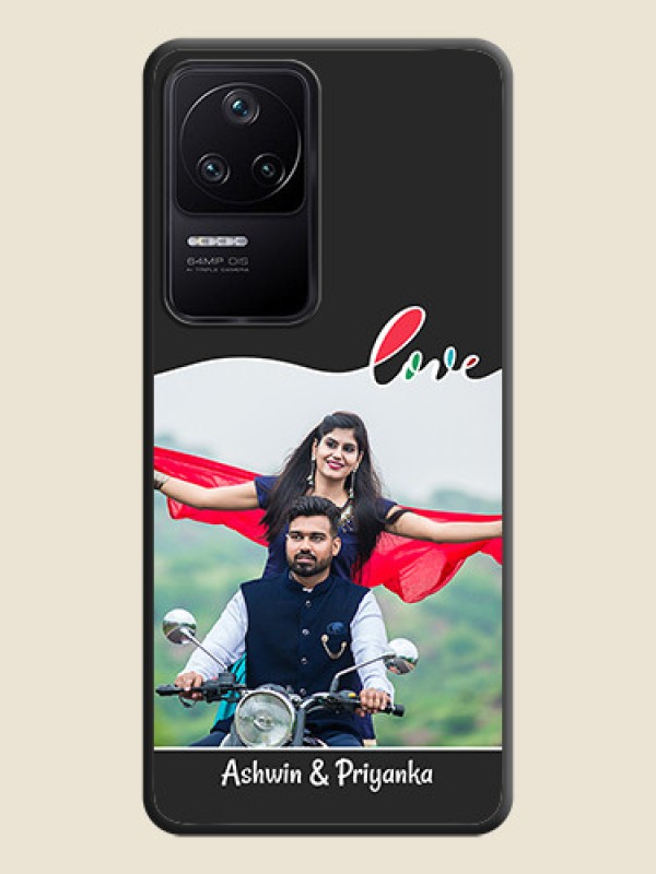 Custom Fall in Love Pattern with Picture on Photo on Space Black Soft Matte Mobile Case - Poco F4 5G