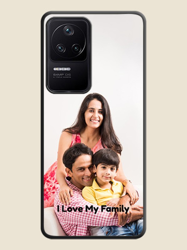 Custom Full Single Pic Upload With Text On Space Black Personalized Soft Matte Phone Covers -Poco F4 5G