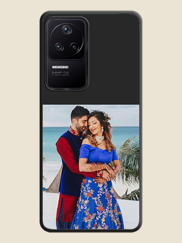 Custom Image Upload With Space Black Color On Custom Soft Matte Mobile Back Cover - Poco F4 5G