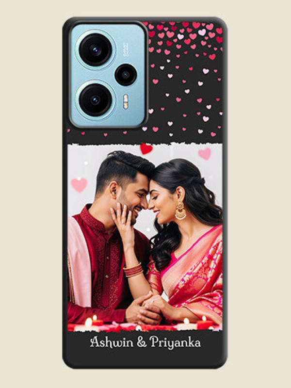 Custom Fall in Love with Your Partner on Photo On Space Black Custom Soft Matte Mobile Back Cover - Poco F5