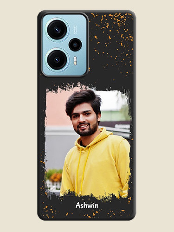 Custom Spray Free Design on Photo On Space Black Custom Soft Matte Mobile Back Cover - Poco F5