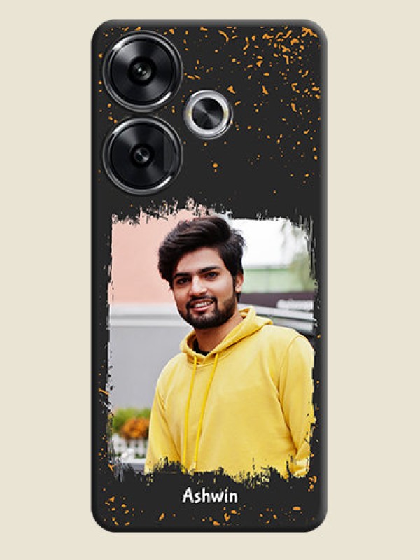 Custom Spray Free Design on Photo On Space Black Custom Soft Matte Mobile Back Cover - Poco F6 5G