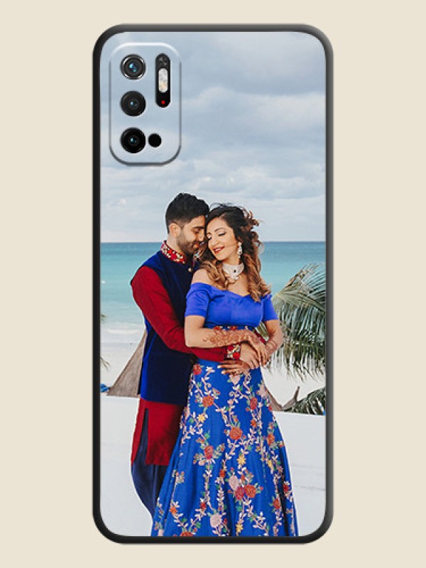 Custom Full Single Pic Upload On Space Black Personalized Soft Matte Phone Covers -Poco M3 Pro
