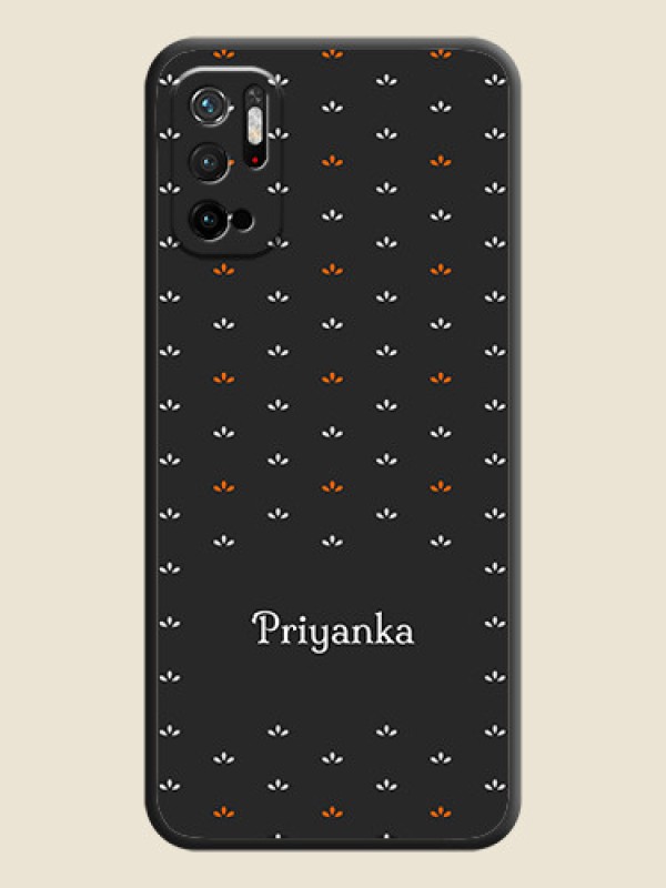 Custom Simple Pattern With Custom Text On Space Black Personalized Soft Matte Phone Covers -Poco M3 Pro