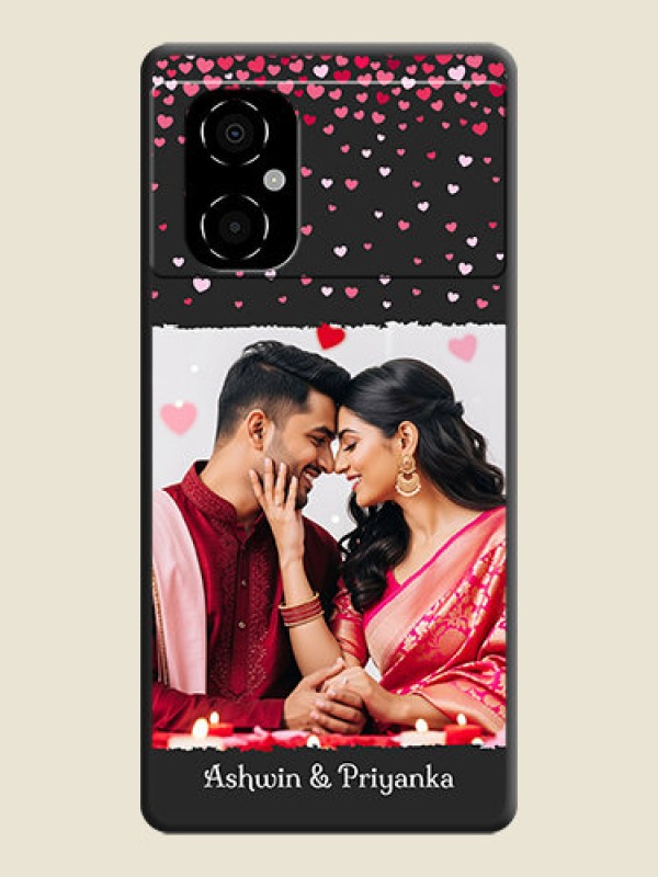 Custom Fall in Love with Your Partner  on Photo on Space Black Soft Matte Phone Cover - Poco M4 5G