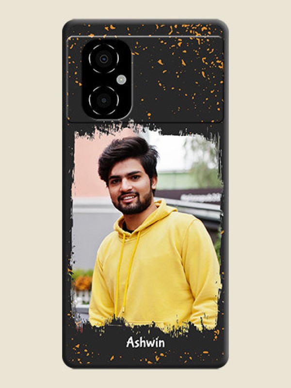 Custom Spray Free Design on Photo on Space Black Soft Matte Phone Cover - Poco M4 5G