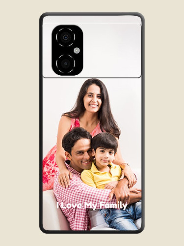 Custom Full Single Pic Upload With Text On Space Black Personalized Soft Matte Phone Covers -Poco M4 5G