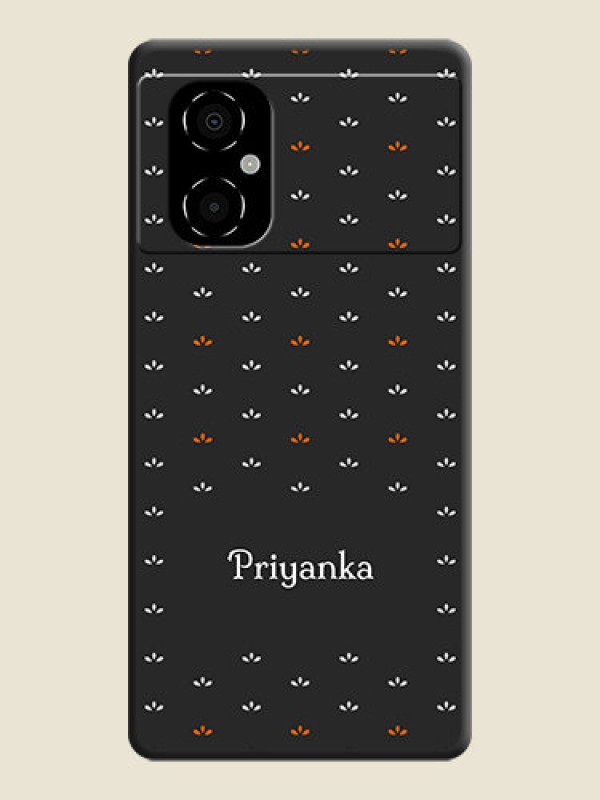 Custom Simple Pattern With Custom Text On Space Black Personalized Soft Matte Phone Covers -Poco M4 5G