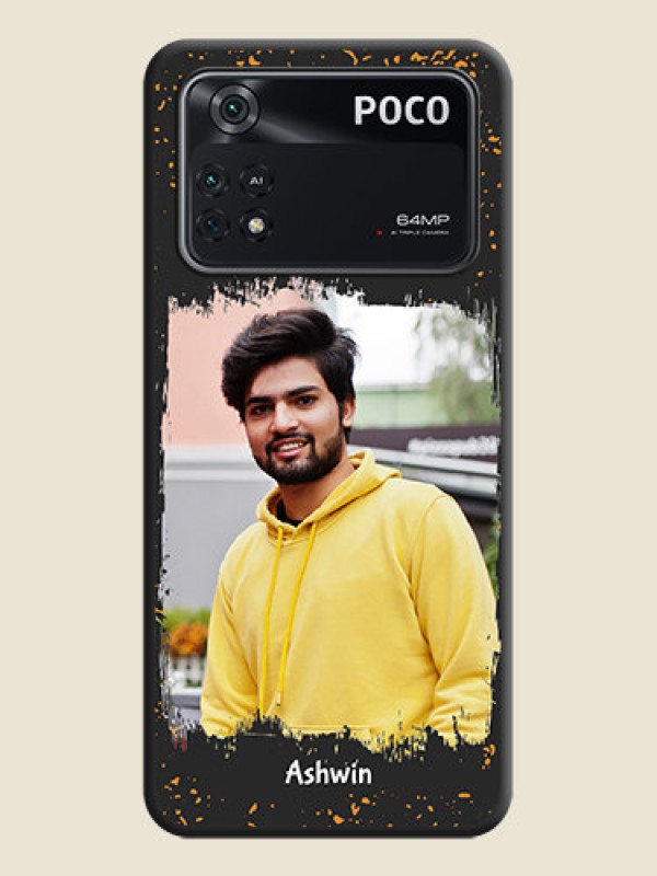 Custom Spray Free Design on Photo on Space Black Soft Matte Phone Cover - Poco M4 Pro 4G
