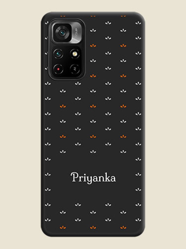 Custom Simple Pattern With Custom Text On Space Black Personalized Soft Matte Phone Covers -Poco M4 Pro 5G