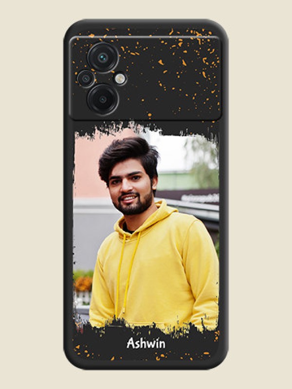 Custom Spray Free Design on Photo on Space Black Soft Matte Phone Cover - Poco M5