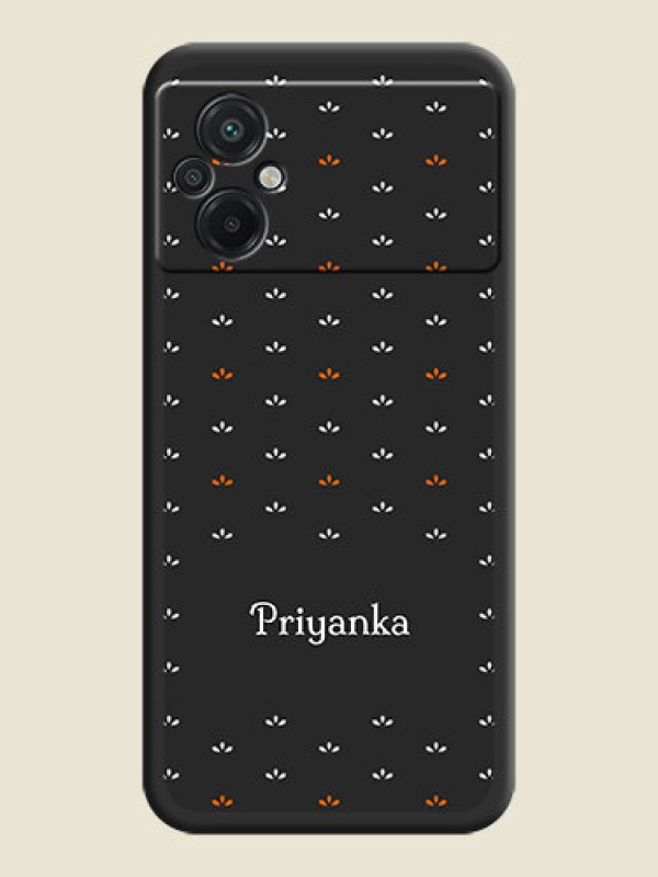 Custom Simple Pattern With Custom Text On Space Black Personalized Soft Matte Phone Covers -Poco M5