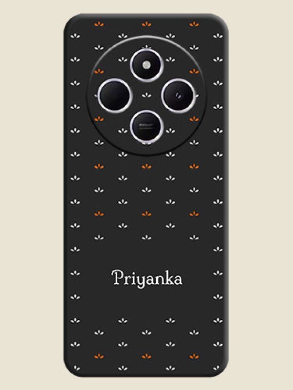 Custom Simple Pattern With Custom Text On Space Black Custom Soft Matte Mobile Back Cover - Poco M7 5G