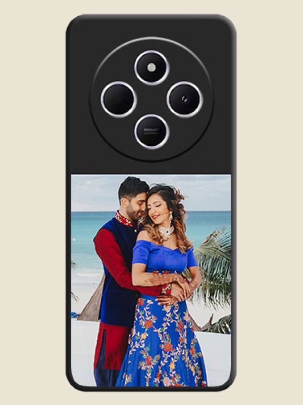 Custom Image Upload With Space Black Color On Custom Soft Matte Mobile Back Cover - Poco M7 5G