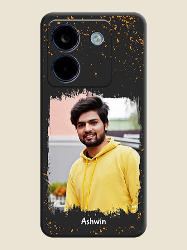 Custom Spray Free Design on Photo On Space Black Custom Soft Matte Mobile Back Cover - Poco M7 Pro 5G