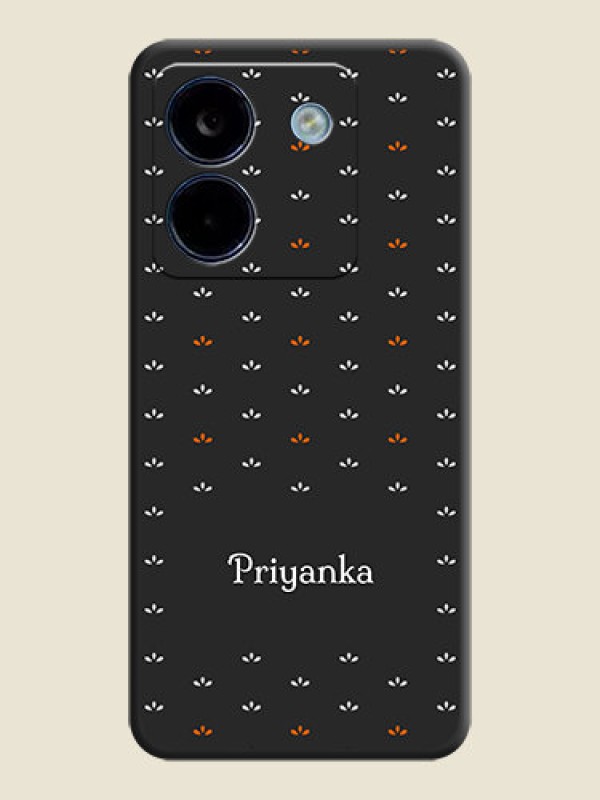 Custom Simple Pattern With Custom Text On Space Black Custom Soft Matte Mobile Back Cover - Poco M7 Pro 5G