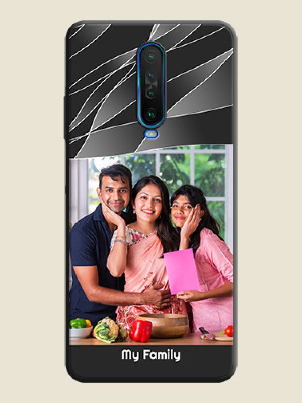 Custom Mixed Wave Lines - Photo on Space Black Soft Matte Mobile Cover - Poco X2