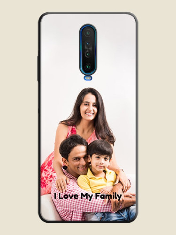 Custom Full Single Pic Upload With Text On Space Black Personalized Soft Matte Phone Covers -Poco X2