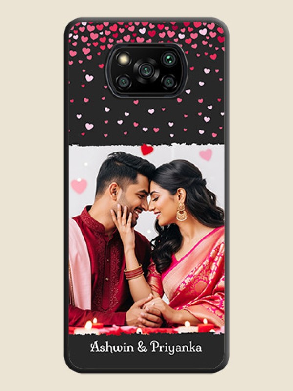 Custom Fall in Love with Your Partner  on Photo on Space Black Soft Matte Phone Cover - Poco X3 Pro