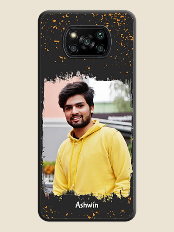 Custom Spray Free Design on Photo on Space Black Soft Matte Phone Cover - Poco X3 Pro