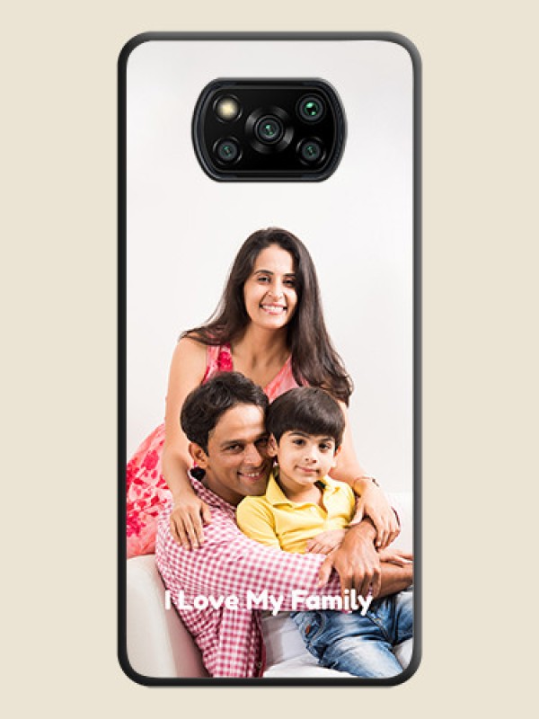 Custom Full Single Pic Upload With Text On Space Black Personalized Soft Matte Phone Covers -Poco X3 Pro