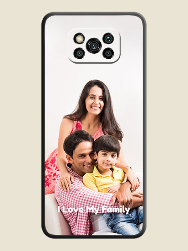 Custom Full Single Pic Upload With Text On Space Black Personalized Soft Matte Phone Covers -Poco X3