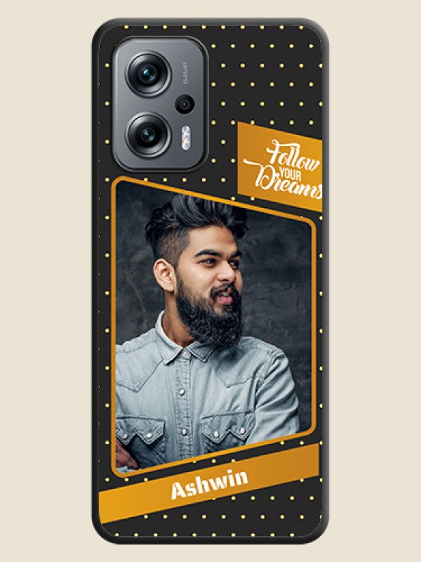 Custom Follow Your Dreams with White Dots on Space Black Custom Soft Matte Phone Cases - Poco X4 Gt 5G