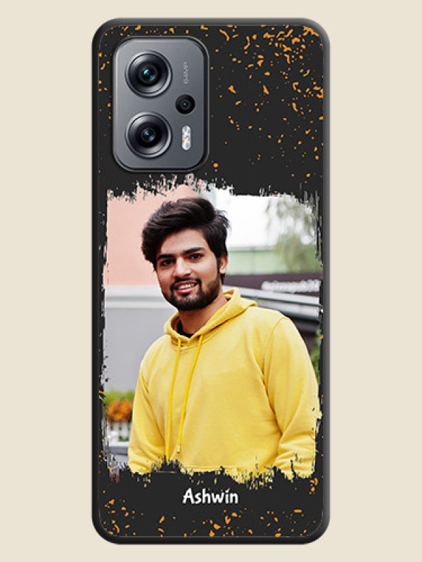 Custom Spray Free Design on Photo on Space Black Soft Matte Phone Cover - Poco X4 Gt 5G