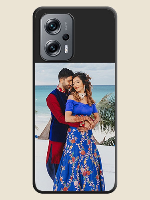 Custom Image Upload With Space Black Color On Custom Soft Matte Mobile Back Cover - Poco X4 Gt 5G